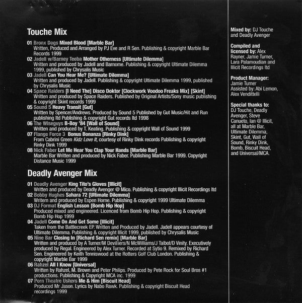 Touché And Deadly Avenger : Ministry Presents... B-Boy 2000 (CD, Mixed, Promo)