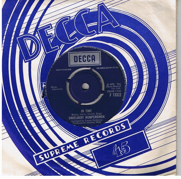 Engelbert Humperdinck : In Time / How Does It Feel (7", Single)