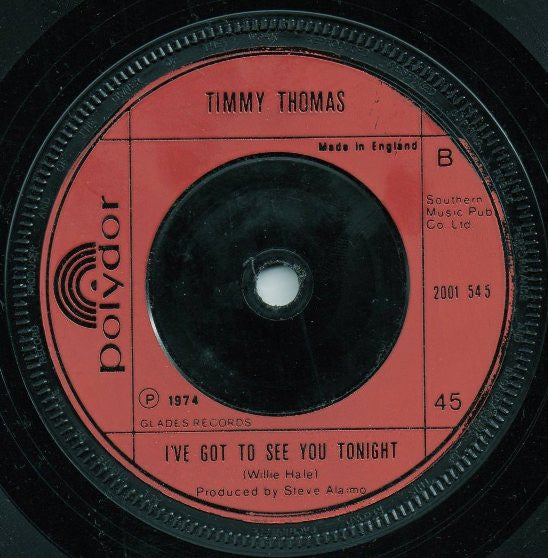 Timmy Thomas : You're The Song I've Always Wanted To Sing (7", Single)