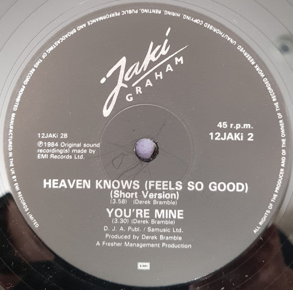 Jaki Graham : Heaven Knows (Feels So Good) (Extended Version) (12", Single)