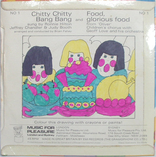 Various : Chitty Chitty Bang Bang And Food Glorious Food (7", Yel)
