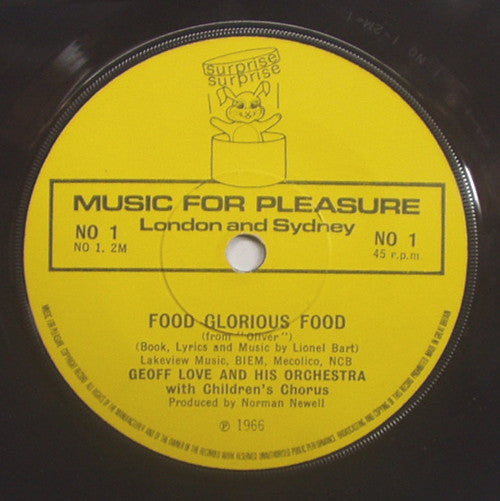 Various : Chitty Chitty Bang Bang And Food Glorious Food (7", Yel)