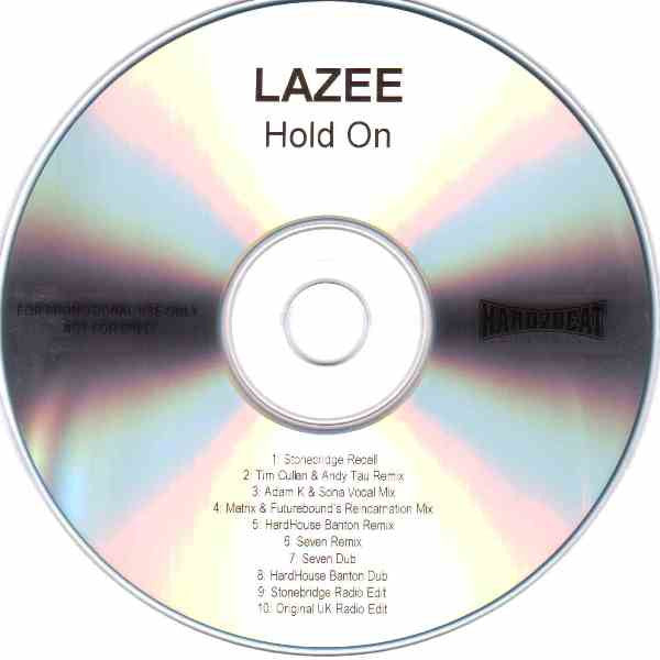 Lazee : Hold On (CDr, Promo)