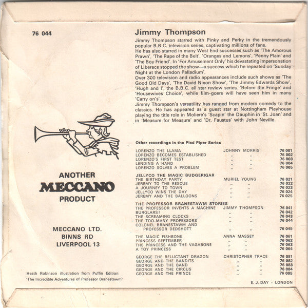 Jimmy Thompson : The Too-Many Professors (7")