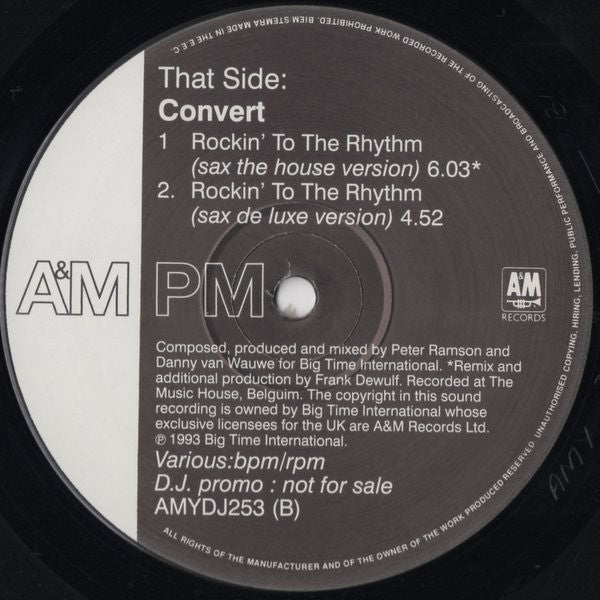 Convert : Rockin' To The Rhythm (12", Promo)