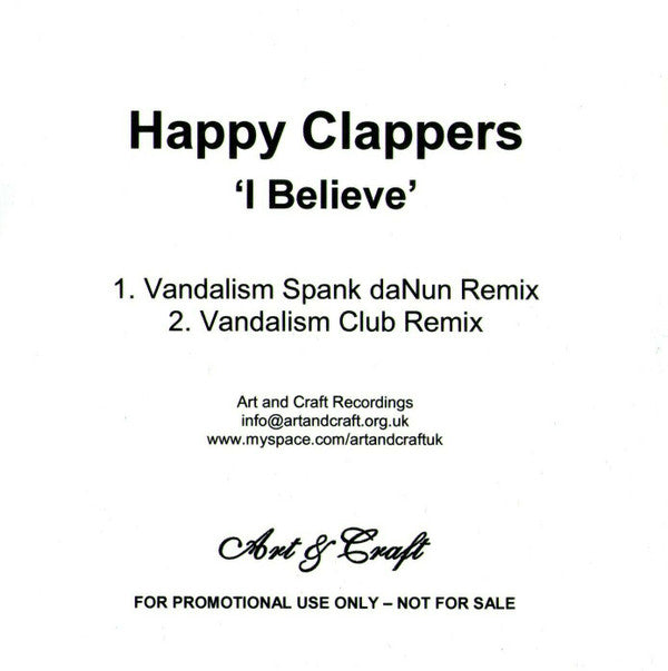 Happy Clappers : I Believe (CDr, Promo)