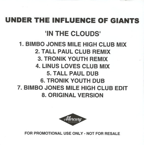 Under The Influence Of Giants : In The Clouds (CDr, Single, Promo)