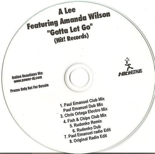 A. Lee Featuring Amanda Wilson : Gotta Let Go (CDr, Single, Promo)