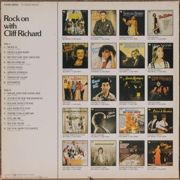 Cliff Richard : Rock On With Cliff Richard (LP, Comp, RE)