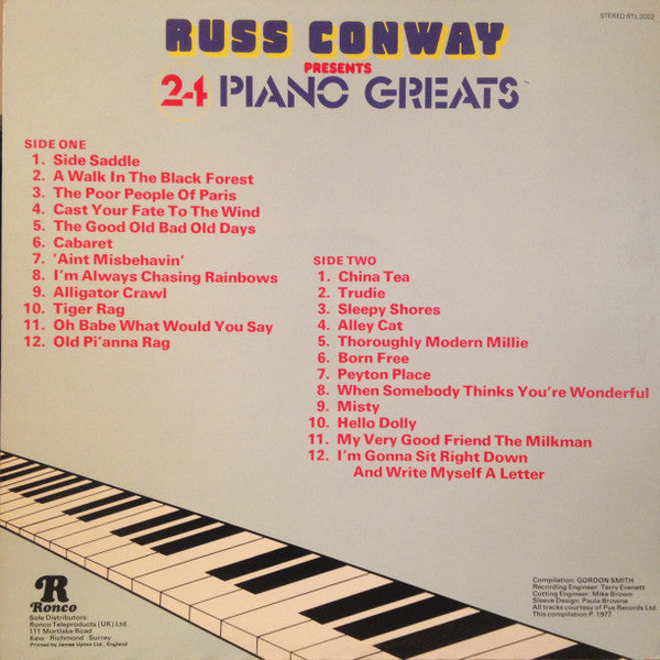 Russ Conway : 24 Piano Greats (LP, Comp)