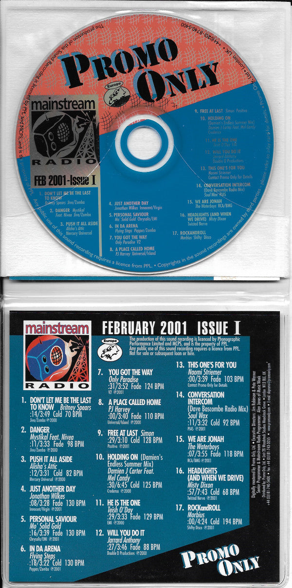 Various : Promo Only Mainstream Radio: February 2001 Issue I (CD, Comp, Promo)