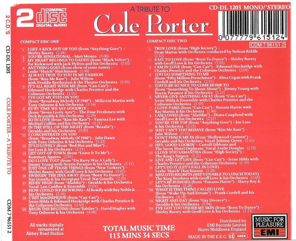 Various : A Tribute To Cole Porter (2xCD, Comp, Mono, RM)