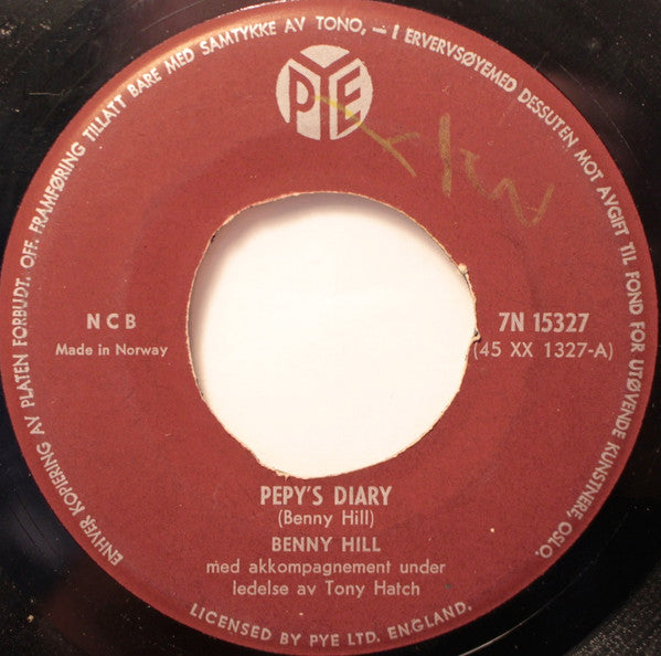 Benny Hill : Pepy's Diary (7", Single)