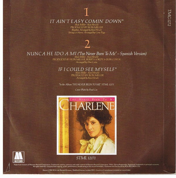 Charlene : It Ain't Easy Comin' Down (7", Single)