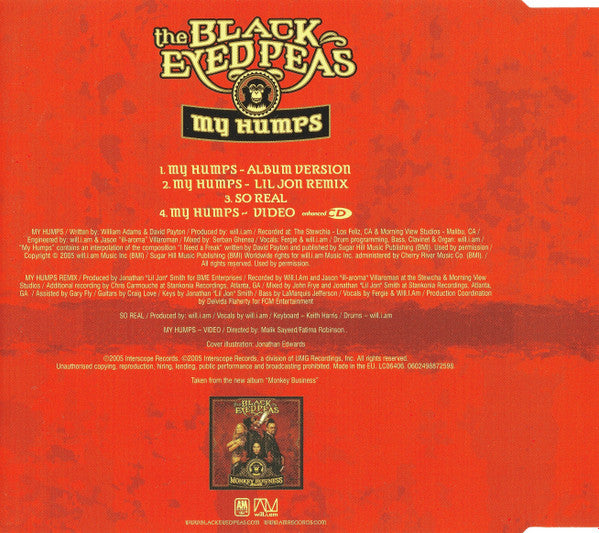 Black Eyed Peas : My Humps (CD, Single, Enh)