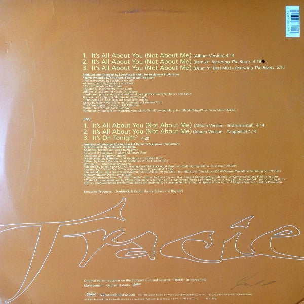 Tracie Spencer : It's All About You (Not About Me) (12")