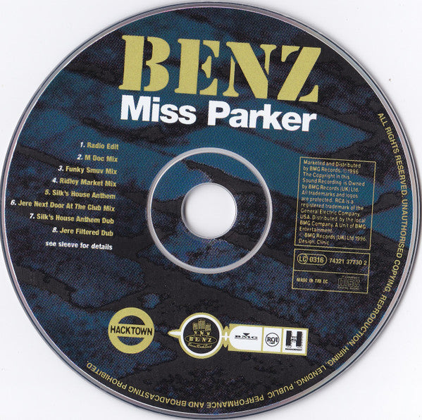 Benz : Miss Parker (CD, Single, Ltd, CD2)