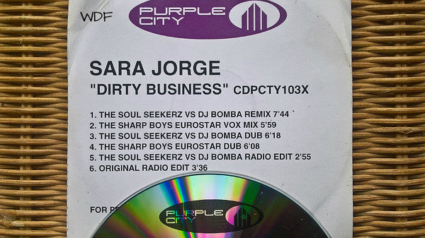 Sara Jorge : Dirty Business (CDr, Promo)