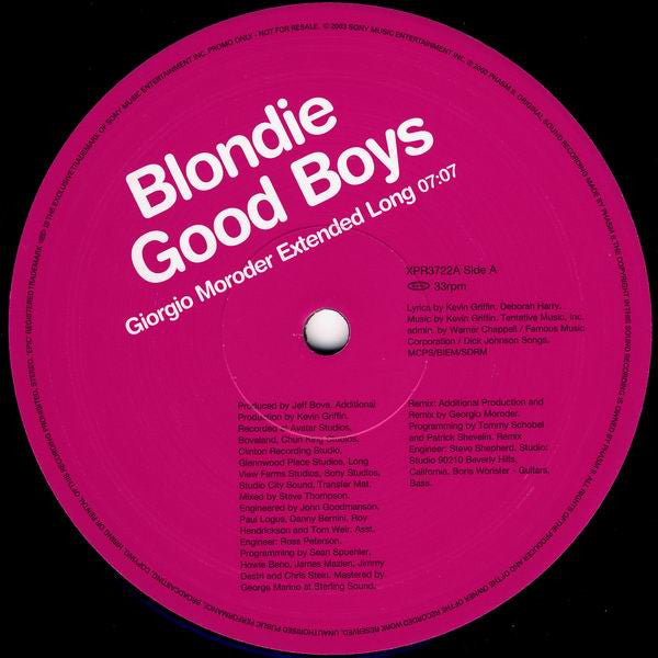 Blondie : Good Boys (12", Promo)