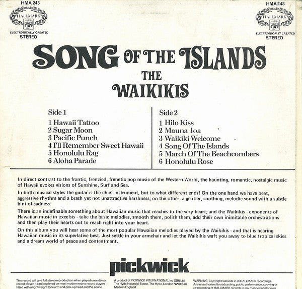 The Waikiki's : Song Of The Islands (LP, Album)