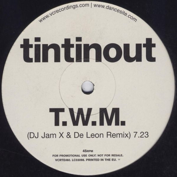 Tin Tin Out : T.W.M. (12", S/Sided, Promo)