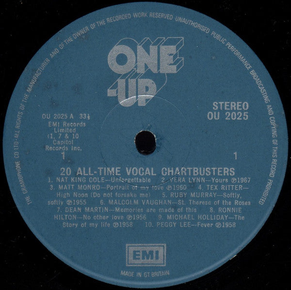 Various : 20 All-Time Vocal Chartbusters (LP, Comp)