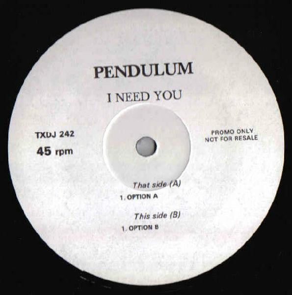 Pendulum : I Need You (2x12", Promo)