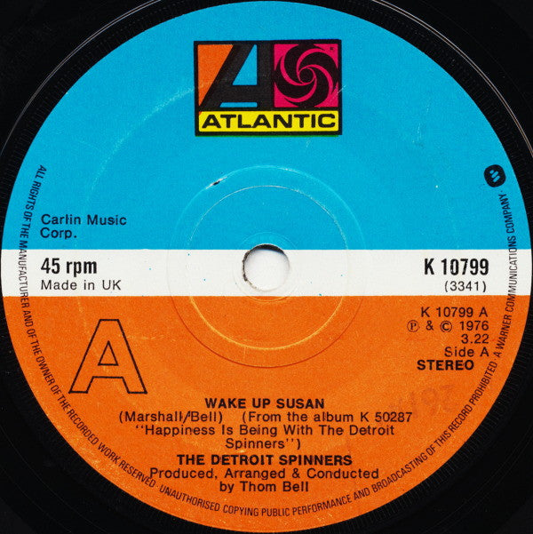 Spinners : Wake Up Susan (7", Single)