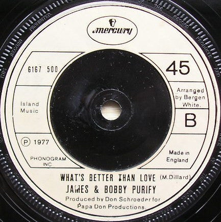 James & Bobby Purify : Get Closer (7", Single)