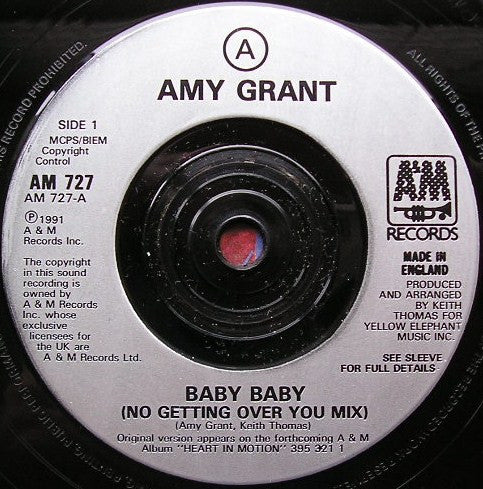 Amy Grant : Baby Baby (7", Single)