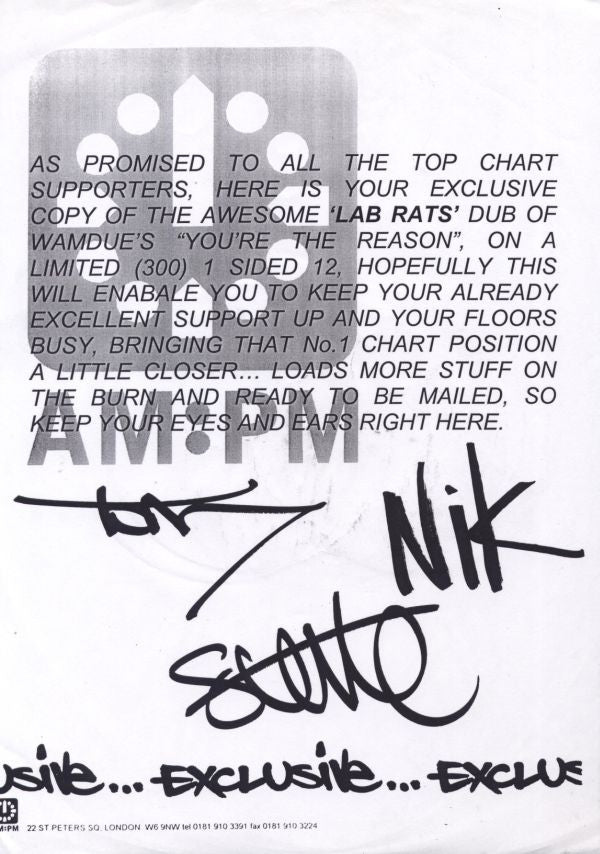 Wamdue Project : You're The Reason (12", S/Sided)