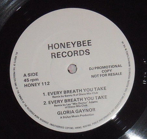 Gloria Gaynor : Every Breath You Take / Feel So Real (12", Promo)