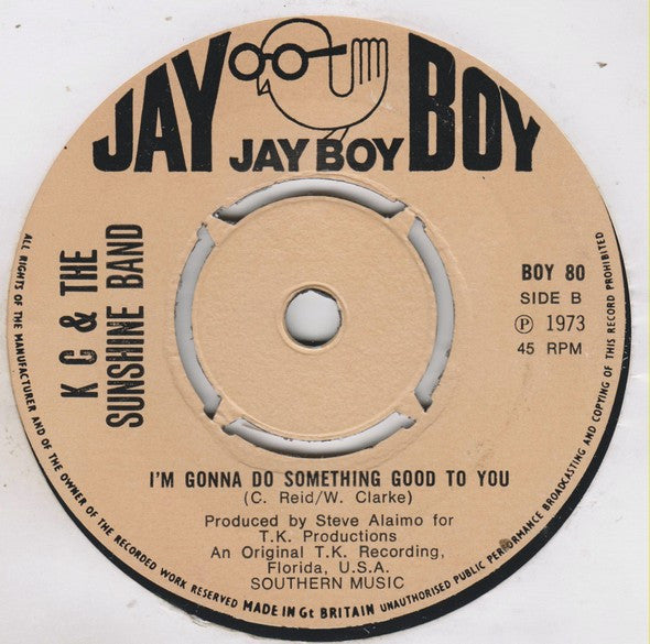 KC & The Sunshine Band : Blow Your Whistle (7", Single)