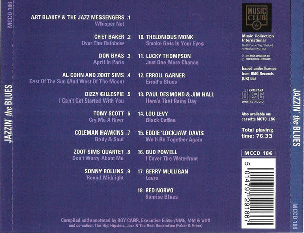 Various : Jazzin' The Blues (18 Cool Jazz Moods) (CD, Comp)