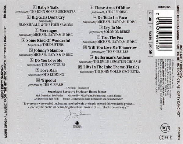 Various : More Dirty Dancing (More Original Music From The Hit Motion Picture "Dirty Dancing") (CD, Album, Comp)