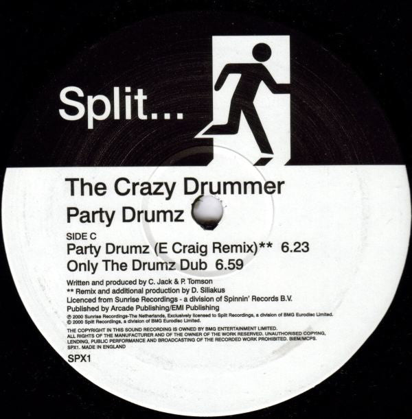 The Crazy Drummer : Party Drumz (2x12")
