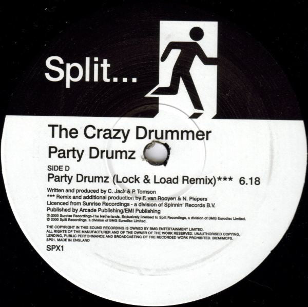 The Crazy Drummer : Party Drumz (2x12")