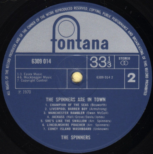 The Spinners : The Spinners Are In Town (LP, RE, Blu)