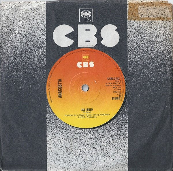 Anacostia : All I Need (7")