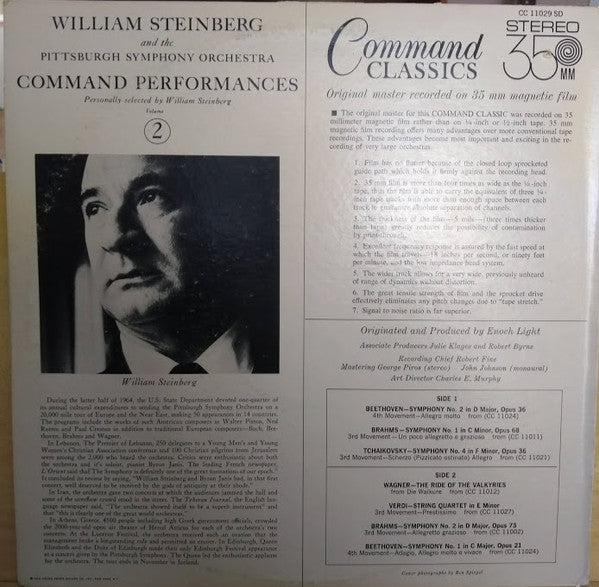 William Steinberg And The Pittsburgh Symphony Orchestra : Command Performances Volume 2 (LP, Album, Comp, RE, Gat)