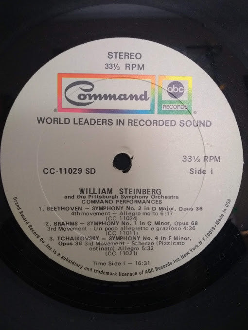 William Steinberg And The Pittsburgh Symphony Orchestra : Command Performances Volume 2 (LP, Album, Comp, RE, Gat)