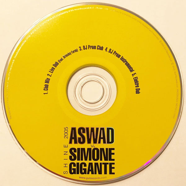 Aswad Vs Simone Gigante : Shine 2005 (CD, Promo)