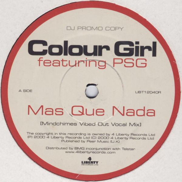 Colour Girl : Mas Que Nada (12", Promo)