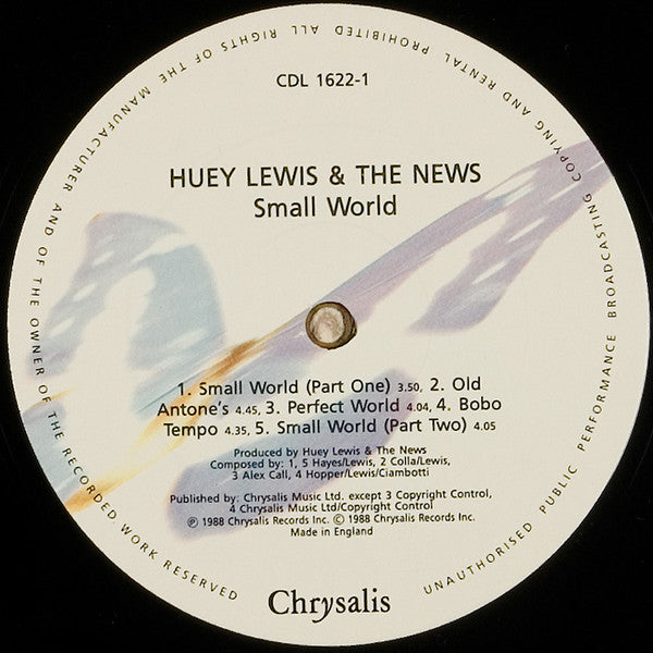 Huey Lewis & The News : Small World (LP, Album)