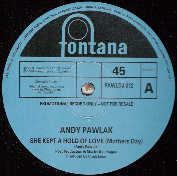 Andy Pawlak : She Kept A Hold Of Love (Mothers Day) (12", Promo)