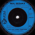 Neil Sedaka : Our Last Song Together (7", Single, Inj)