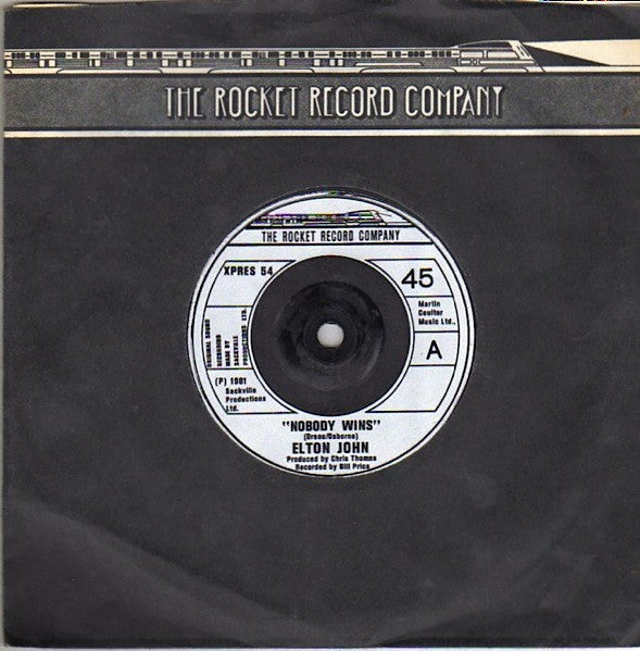 Elton John : Nobody Wins (7", Com)