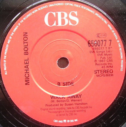 Michael Bolton : When I'm Back On My Feet Again (Remix) (7", Single)