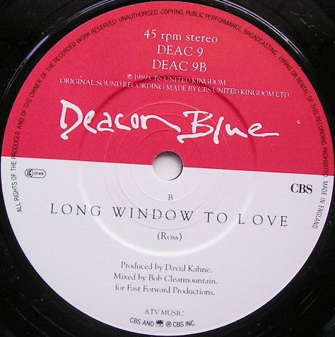 Deacon Blue : Fergus Sings The Blues (7", Single)