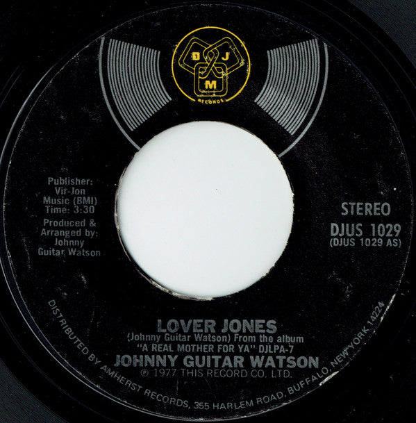 Johnny Guitar Watson : Lover Jones / Tarzan (7", Single, Styrene)